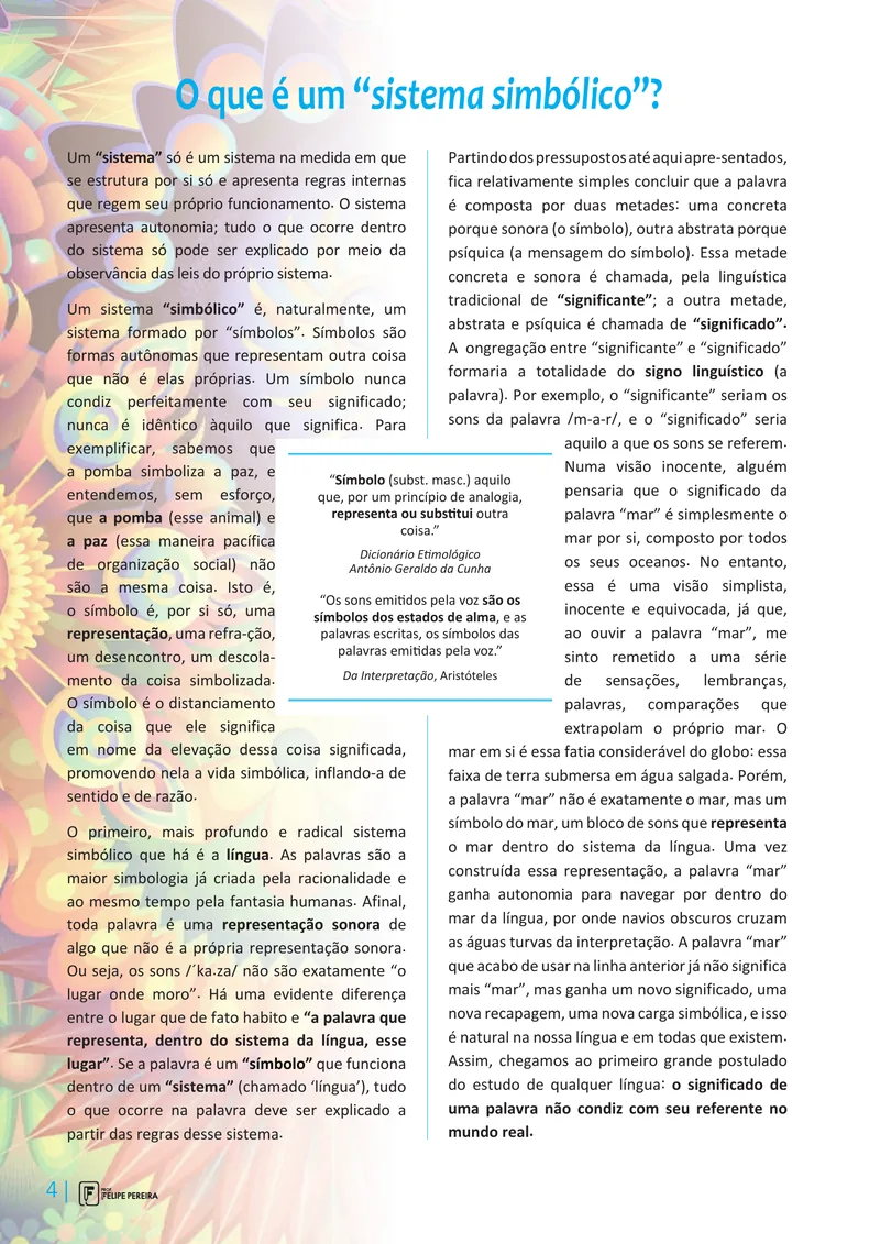 Página do Livro Didático IHM: o que é um sistema simbólico (Competência 6)