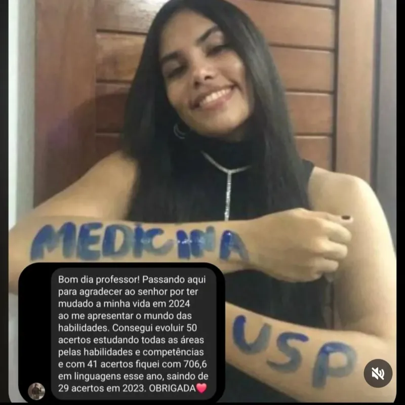 Kemilly, aprovada em Medicina USP